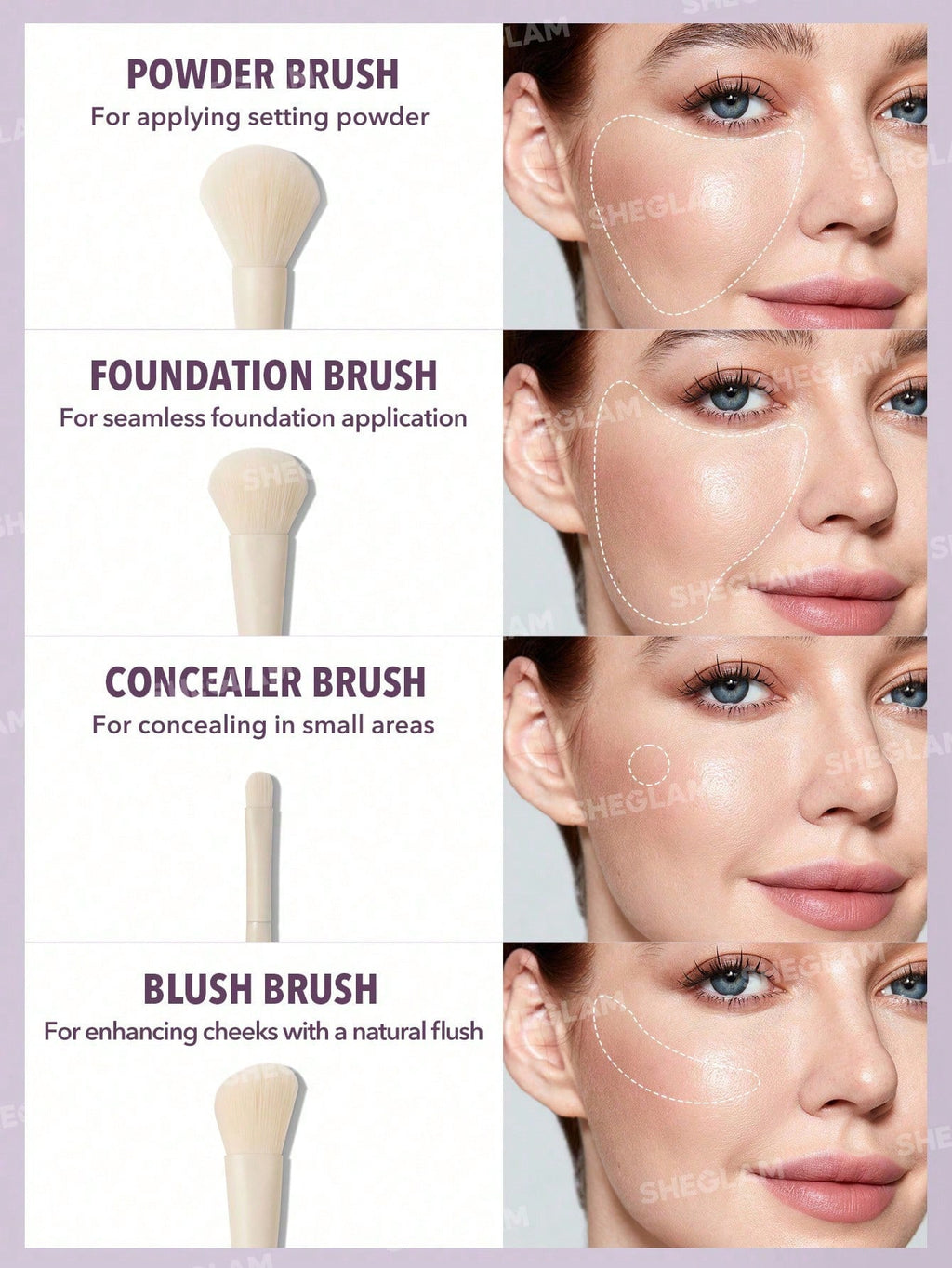 SHEGLAM Pro Core Brush Kit 8 Pcs