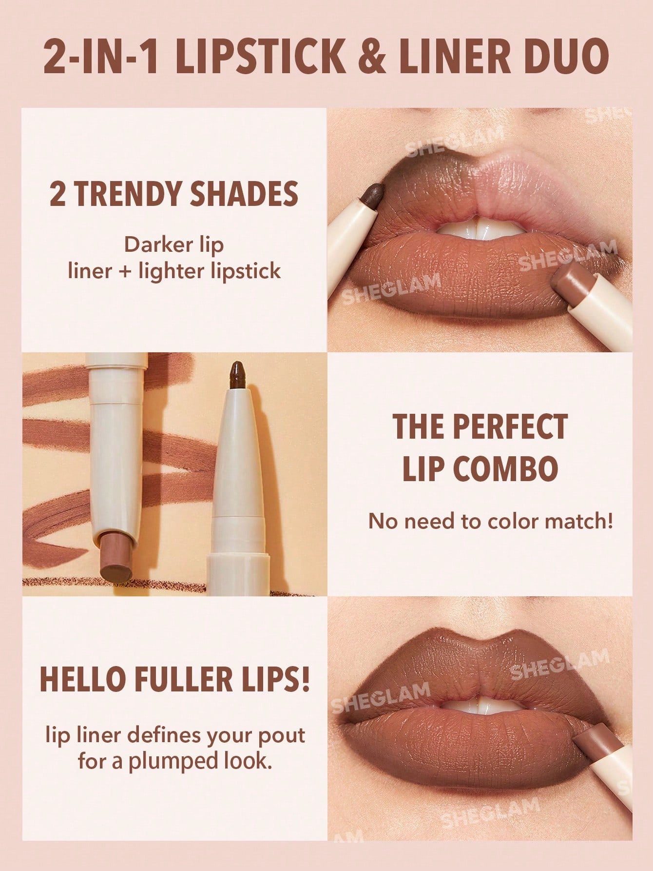 SHEGLAM-Glam 101 Sheer Tinted Lipstick & Liner Duo
